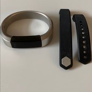 Fitbit Alta HR with Silver Bracelet and Black Band